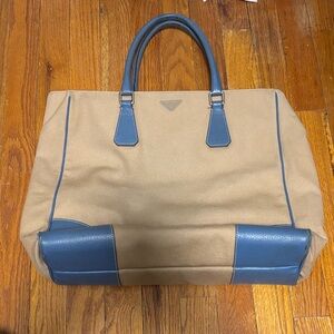 Prada Canapa Canvas Tote Bag